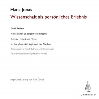 Hans Jonas: Wissenschaft als persönliches Erlebnis