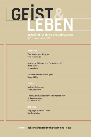 Verlag Echter: Geist & Leben 1/2020