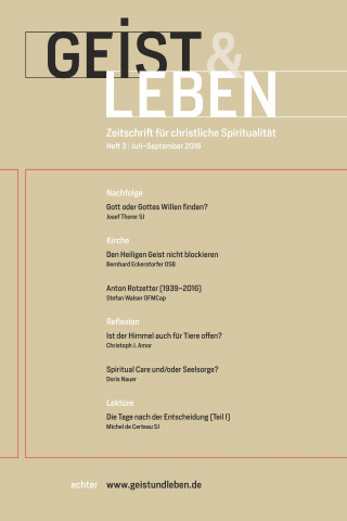 Christoph Benke: Geist & Leben 3/2016