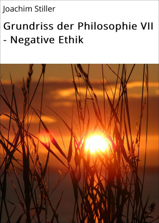 Joachim Stiller: Grundriss der Philosophie VII - Negative Ethik