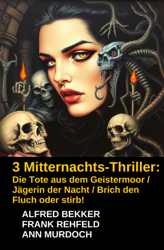 Alfred Bekker, Ann Murdoch, Frank Rehfeld: 3 Mitternachts-Thriller: Die Tote aus dem Geistermoor / Jägerin der Nacht / Brich den Fluch oder stirb!