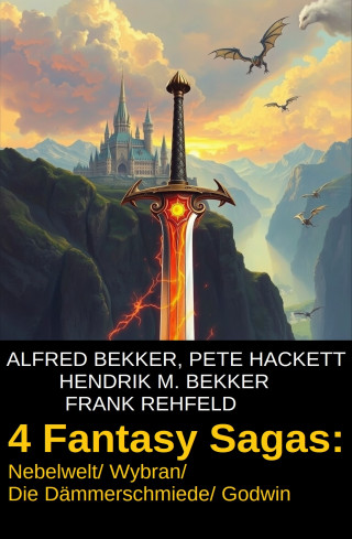 Alfred Bekker, Frank Rehfeld, Pete Hackett, Hendrik M. Bekker: 4 Fantasy Sagas: Nebelwelt/ Wybran/ Die Dämmerschmiede/ Godwin
