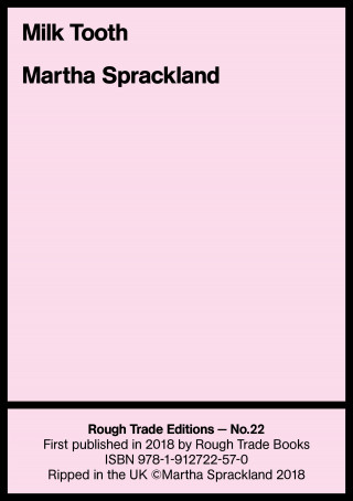Martha Sprackland: Milk Tooth