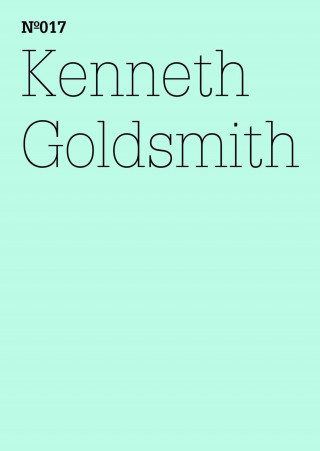 Kenneth Goldsmith: Kenneth Goldsmith