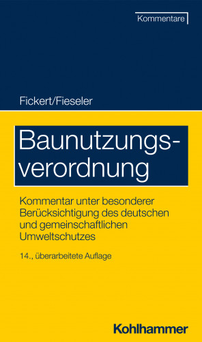 Hans Ulrich Stühler, Christine Schimpfermann: Baunutzungsverordnung