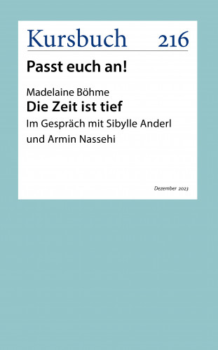 Madelaine Böhme: Die Zeit ist tief