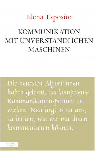 Elena Esposito: Kommunikation mit unverständlichen Maschinen