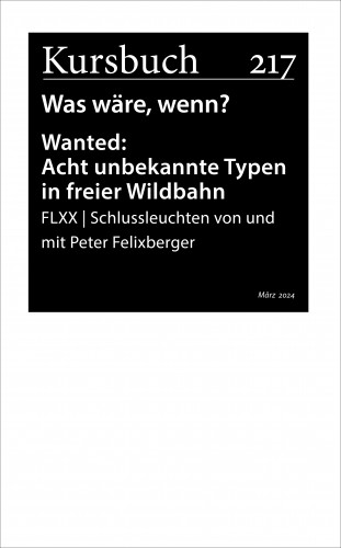 Peter Felixberger: FLXX | Schlussleuchten von und mit Peter Felixberger