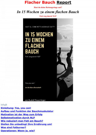 Rudolf Praschinger: Bericht über flachen Bauch: Entdecken Sie effektive Tipps und Tricks für einen flacheren Bauch und zum Abnehmen.Flacher Bauch Report