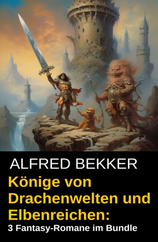 Alfred Bekker: Könige von Drachenwelten und Elbenreichen: 3 Fantasy-Romane im Bundle