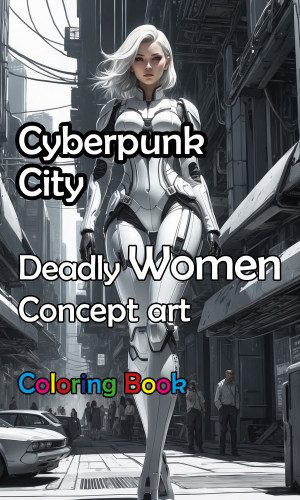 Marcel Trautwein: Cyberpunk City - Deadly Women Concept Art Coloring Book