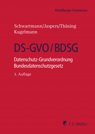 Michael Atzert, Antonia Buchmann, Lucia Burkhardt, Miriam Claus, Lars Dietze, Levent Ferik, Lorenz Franck, Dieter Frey, Klaus Gennen, Maximilian Hermann, Felix Hilgert, Rolf Hünermann, Tobias Jacquemain, Andreas Jaspers, Tobias O. Keber, Lutz Martin Keppeler, David Klein, Sascha Kremer, Dieter Kugelmann, Sabine Leutheusser-Schnarrenberger, Mario Martini, Robin Lucien Mühlenbeck, Thomas Müthlein, Heinz-Joachim Pabst, Fritz Ulli Pieper, Yvette Reif, Philipp Richter, Steve Ritter, Sebastian Rombey, Sandra Römer, Maria Christina Rost, Matthias Rudolph, Maximilian Schmidt, Adrian Schneider, Rolf Schwartmann, Margrit Seckelmann, Gregor Thüsing, Johannes Traut, Steffen Weiß, Tim Wybitul, Kristin Benedikt, Yannick Peisker, Moritz Köhler, David Wasilewski, Eva-Maria Pottkämper: DS-GVO/BDSG