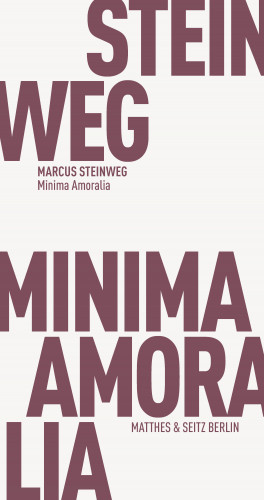 Marcus Steinweg: Minima Amoralia