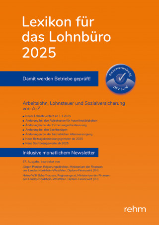 Wolfgang Schönfeld, Jürgen Plenker, Heinz-Willi Schaffhausen: Lexikon für das Lohnbüro 2025 (E-Book EPUB)