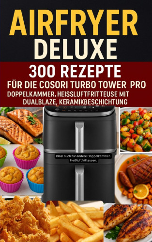 Frida Kochlust: Airfryer Deluxe: Über 300 Rezepte für die COSORI Turbo Tower Pro – Doppelkammmer-Heißluftfritteuse mit DualBlaze, Keramikbeschichtung
