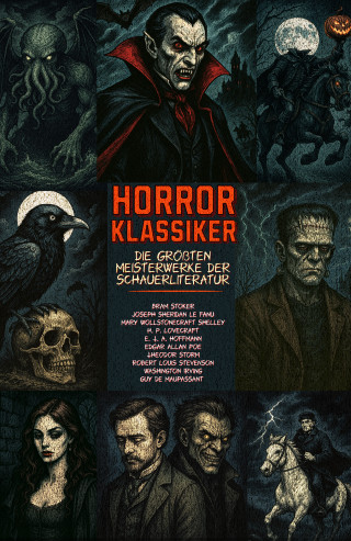 Bram Stoker, Mary Wollstonecraft Shelley, H. P. Lovecraft, E. T. A. Hoffmann, Edgar Allan Poe, Theodor Storm, Robert Louis Stevenson, Guy de Maupassant, Washington Irving, Joseph Sheridan Le Fanu: Horrorklassiker – Die größten Meisterwerke der Schauerliteratur
