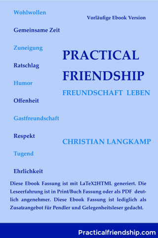 Christian Langkamp: Freundschaft Leben