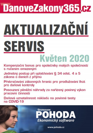 NEWSLETTER - vydavatelství: Daňové zákony 2020 - Aktualizační servis KVĚTEN