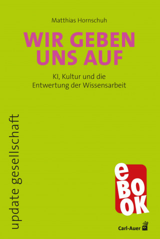 Matthias Hornschuh: Wir geben uns auf