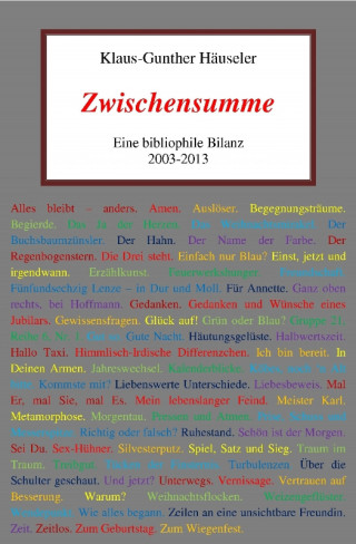 Klaus-Gunther Häuseler: Zwischensumme