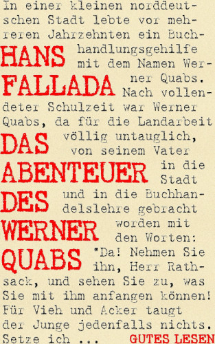 Hans Fallada: Das Abenteuer des Werner Quabs