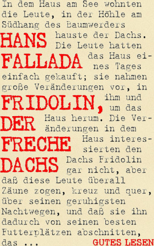 Hans Fallada: Fridolin, der freche Dachs