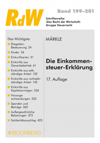 Rudi W. Märkle: Die Einkommensteuer-Erklärung