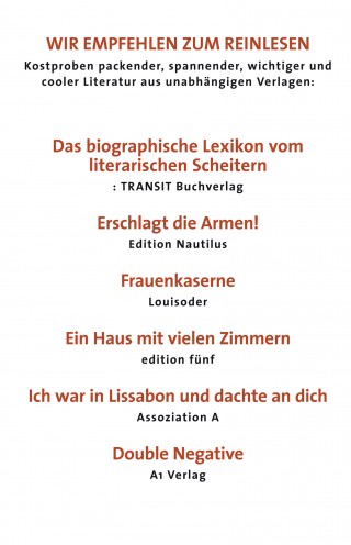 C.D. Rose, Shumona Sinha, Tereska Torrès, Tove Jansson, Annette Pehnt, Virginia Woolf, Luiz Ruffato, Ivan Vladislavic: Wir empfehlen zum Reinlesen unsere Spitzentitel Herbst 2015