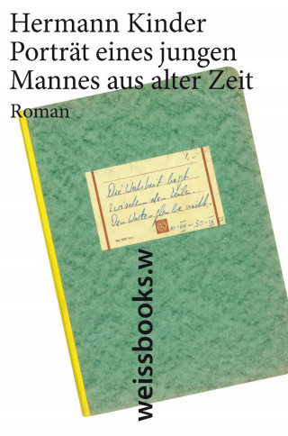 Hermann Kinder: Portrait eines jungen Mannes aus alter Zeit