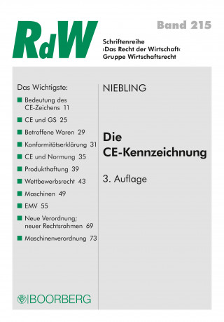 Jürgen Niebling: Die CE Kennzeichnung