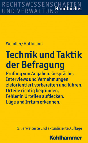 Axel Wendler, Helmut Hoffmann: Technik und Taktik der Befragung