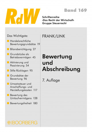 Manfred Frank, Günter Link: Bewertung und Abschreibung