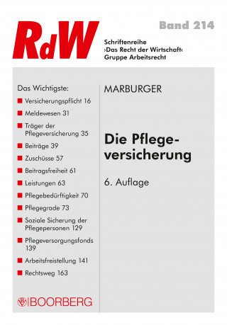 Horst Marburger: Die Pflegeversicherung