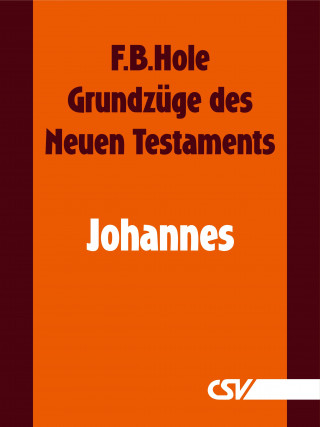 F. B. Hole: Grundzüge des Neuen Testaments - Johannes