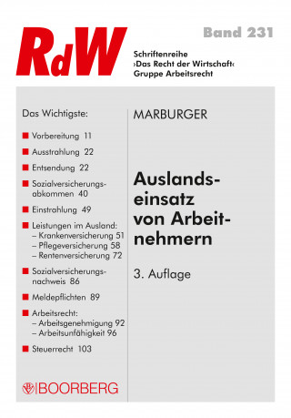 Horst Marburger: Auslandseinsatz von Arbeitnehmern