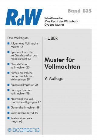 Jonas Huber: Muster für Vollmachten