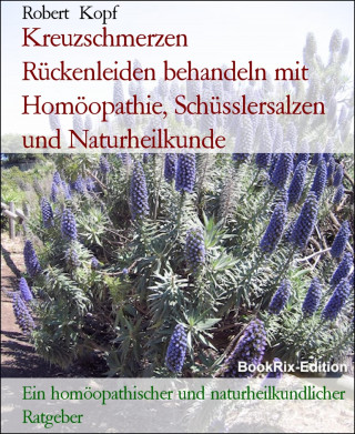 Robert Kopf: Kreuzschmerzen Rückenleiden behandeln mit Homöopathie, Schüsslersalzen und Naturheilkunde
