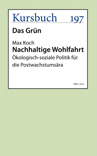 Prof. Dr. Max Koch: Nachhaltige Wohlfahrt