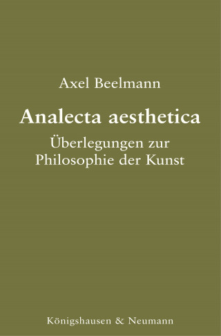 Axel Beelmann: Analecta aesthetica