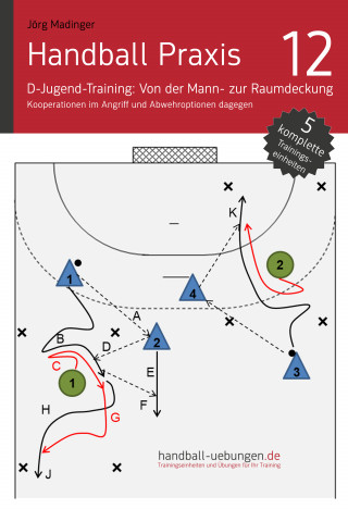 Jörg Madinger: Handball Praxis 12 – D-Jugend-Training: Von der Mann- zur Raumdeckung - Kooperationen im Angriff und Abwehroptionen dagegen