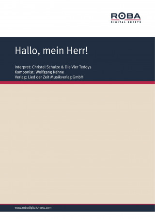 Wolfgang Kähne, Ursula Upmeier, Wolfram Schöne: Hallo, mein Herr!