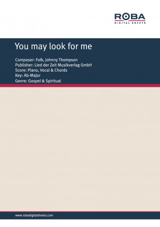 Johnny Thompson: You may look for me