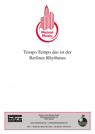 Hans G. Orling, Alfred Jack: Tempo Tempo das ist der Berliner Rhythmus