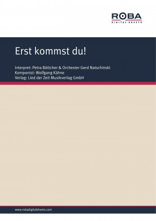 Wolfgang Kähne, Dieter Schneider, Ralph Stüwe: Erst kommst du!