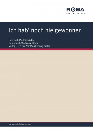 Wolfgang Kähne, Wolfgang Brandenstein: Ich hab' noch nie gewonnen