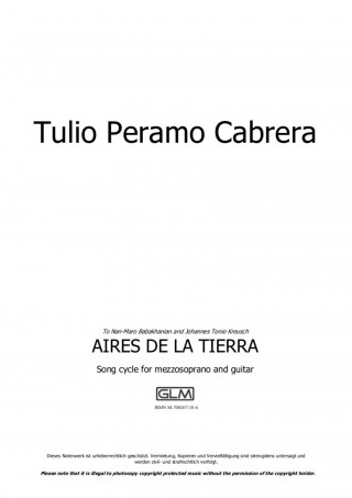 Tulio Peramo Cabrera: Aires de la tierra (1. Vegas de Vueltabajo; 2. Mar; 3. Luna de Guamá; 4. Salmodia; 5. Fiesta)