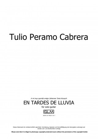 Tulio Peramo Cabrera: En Tardes de Lluvia