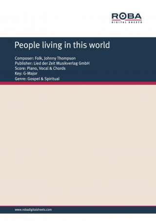 Johnny Thompson: People living in this world