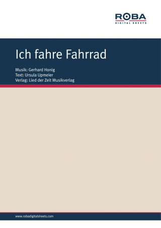 Gerhard Honig, Ursula Upmeier: Ich fahre Fahrrad