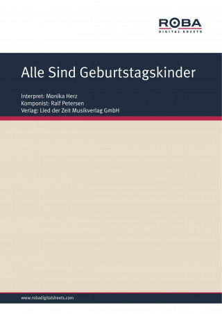 Dieter Schneider, Ralf Petersen: Alle Sind Geburtstagskinder